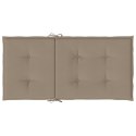 PODUSZKI NA KRZESŁA OGRODOWE 6 SZT. TAUPE 100X50X3CM