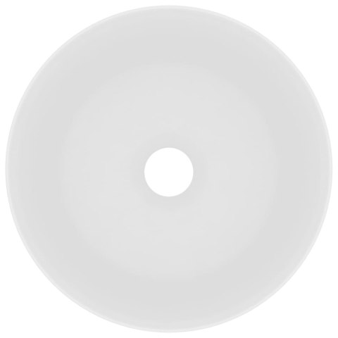 LUKSUSOWA OKRĄGŁA UMYWALKA MATOWA BIEL 40X15CM CERAMICZNA