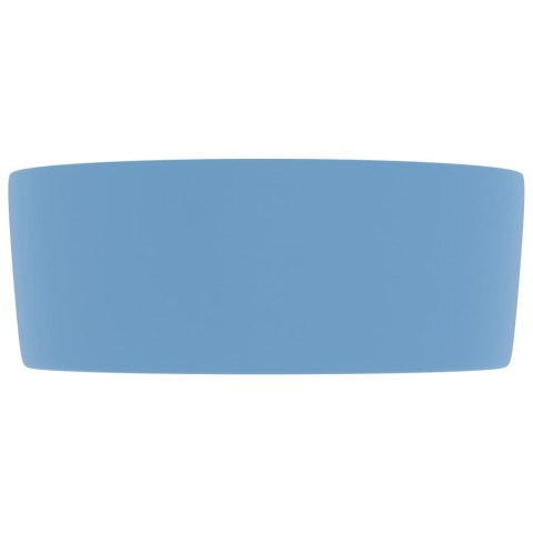 LUKSUSOWA OKRĄGŁA UMYWALKA MATOWY BŁĘKIT 40X15CM CERAMIKA