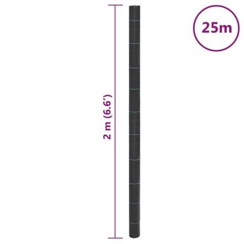 AGROWŁÓKNINA ANTYCHWASTOWA CZARNA 2X25M PP
