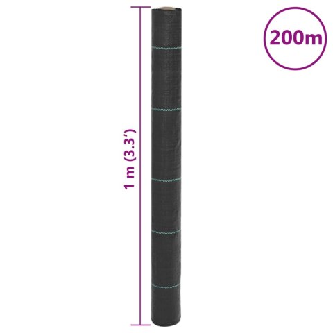 AGROWŁÓKNINA ANTYCHWASTOWA CZARNA 1X200M PP