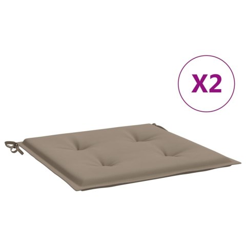 PODUSZKI NA KRZESŁA OGRODOWE 2 SZT. TAUPE 50X50X3CM