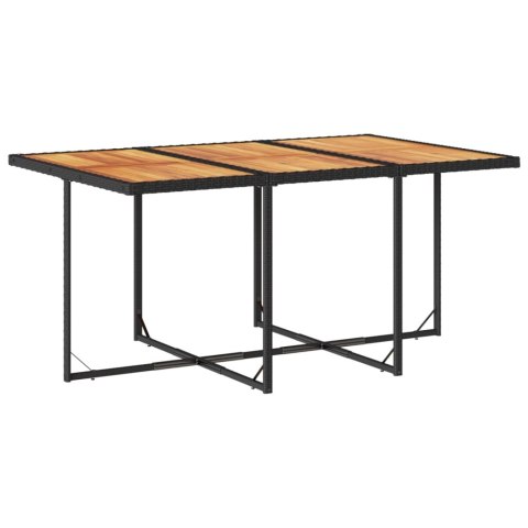 11-CZ. ZESTAW MEBLI DO OGRODU Z PODUSZKAMI CZARNY RATTAN PE