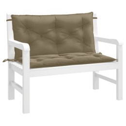 PODUSZKI NA ŁAWKĘ OGRODOWĄ 2 SZT. MELANŻ TAUPE 100X50X7CM