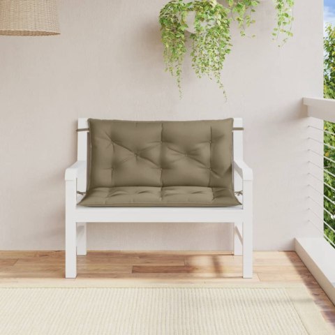 PODUSZKI NA ŁAWKĘ OGRODOWĄ 2 SZT. MELANŻ TAUPE 100X50X7CM