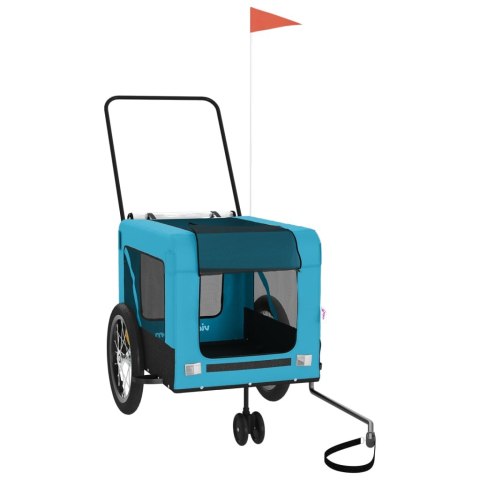 PRZYCZEPKA ROWEROWA DLA ZWIERZĄT TKANINA OXFORD I ŻELAZO