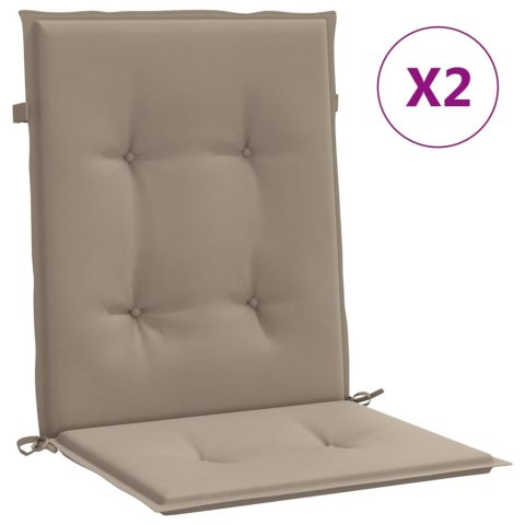 PODUSZKI NA KRZESŁA OGRODOWE 2 SZT. TAUPE 100X50X3CM