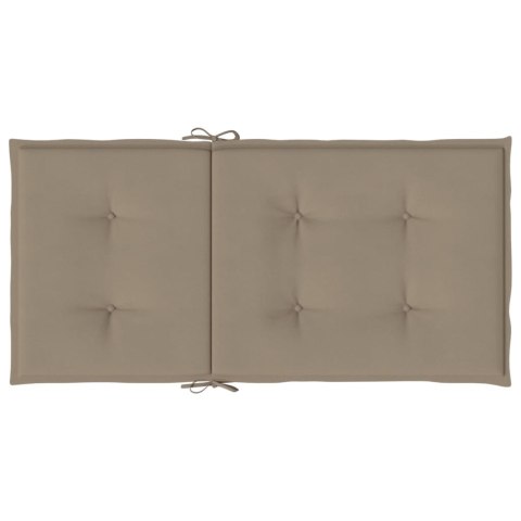 PODUSZKI NA KRZESŁA OGRODOWE 2 SZT. TAUPE 100X50X3CM