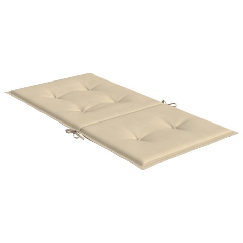 PODUSZKI NA KRZESŁA OGRODOWE 4 SZT. BEŻOWE 100X50X3CM