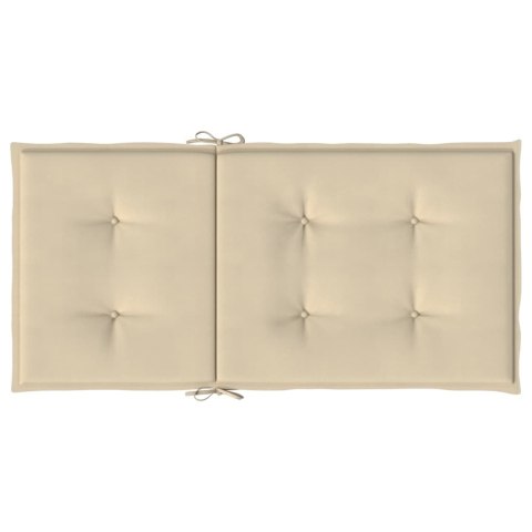 PODUSZKI NA KRZESŁA OGRODOWE 4 SZT. BEŻOWE 100X50X3CM