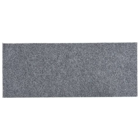 SAMOPRZYLEPNE NAKŁADKI NA SCHODY 15 SZT. 60X25CM JASNOSZARE