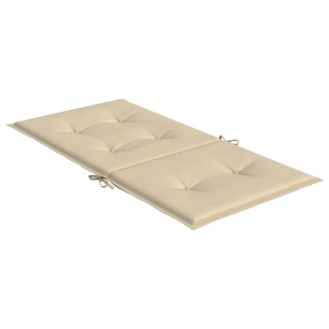 PODUSZKI NA KRZESŁA OGRODOWE 2 SZT. BEŻOWE 100X50X3CM