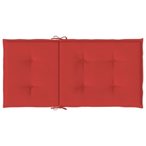 PODUSZKI NA KRZESŁA OGRODOWE 6 SZT. CZERWONE 100X50X3CM