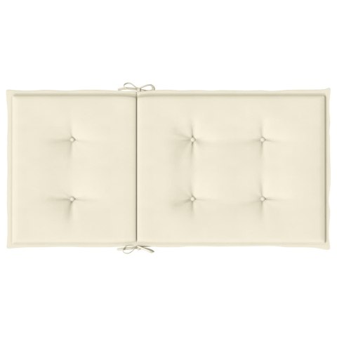 PODUSZKI NA KRZESŁA OGRODOWE 6 SZT. KREMOWE 100X50X3CM