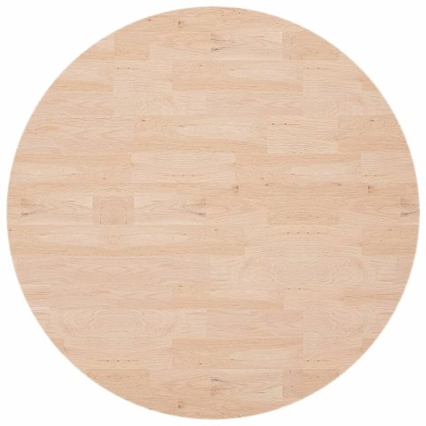 OKRĄGŁY BLAT DO STOLIKA Ø90X2,5CM SUROWE DREWNO DĘBOWE