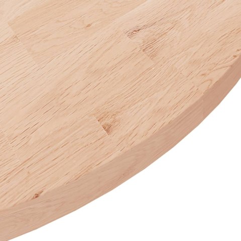 OKRĄGŁY BLAT DO STOLIKA Ø90X2,5CM SUROWE DREWNO DĘBOWE