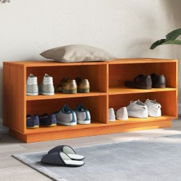 SZAFKA NA BUTY WOSKOWY BRĄZ 110X34X45CM LITE DREWNO SOSNOWE