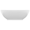 LUKSUSOWA OWALNA UMYWALKA MATOWA BIEL 40X33CM CERAMICZNA
