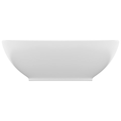 LUKSUSOWA OWALNA UMYWALKA MATOWA BIEL 40X33CM CERAMICZNA