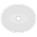 LUKSUSOWA OWALNA UMYWALKA MATOWA BIEL 40X33CM CERAMICZNA
