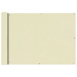 PARAWAN BALKONOWY Z TKANINY OXFORD 75X400CM KREMOWY