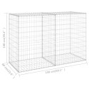 MUR GABIONOWY Z POKRYWAMI STAL GALWANIZOWANA 150X60X100CM
