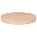 OKRĄGŁY BLAT DO STOLIKA Ø40X4CM SUROWE DREWNO DĘBOWE