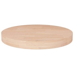 OKRĄGŁY BLAT DO STOLIKA Ø40X4CM SUROWE DREWNO DĘBOWE
