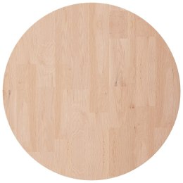 OKRĄGŁY BLAT DO STOLIKA Ø40X4CM SUROWE DREWNO DĘBOWE