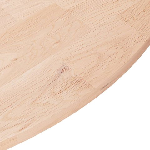 OKRĄGŁY BLAT DO STOLIKA Ø60X1,5CM SUROWE DREWNO DĘBOWE