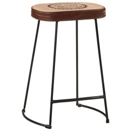 STOŁKI BAROWE 2 SZT. CIEMNOBRĄZOWE 41X29X62CM