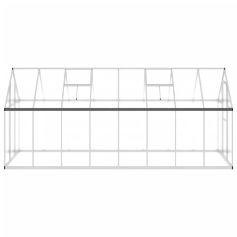 SZKLARNIA Z RAMĄ PODSTAWY SREBRNA 445X169X195CM ALUMINIUM