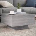 STOLIK KAWOWY Z LED SZARY DĄB SONOMA 55X55X31CM