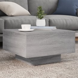 STOLIK KAWOWY Z LED SZARY DĄB SONOMA 55X55X31CM