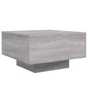 STOLIK KAWOWY Z LED SZARY DĄB SONOMA 55X55X31CM
