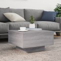 STOLIK KAWOWY Z LED SZARY DĄB SONOMA 55X55X31CM