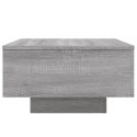 STOLIK KAWOWY Z LED SZARY DĄB SONOMA 55X55X31CM