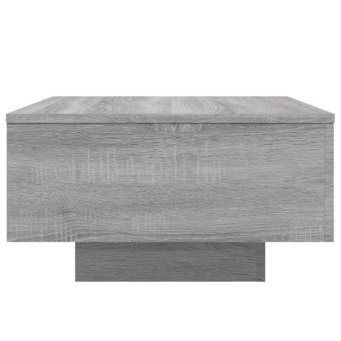 STOLIK KAWOWY Z LED SZARY DĄB SONOMA 55X55X31CM