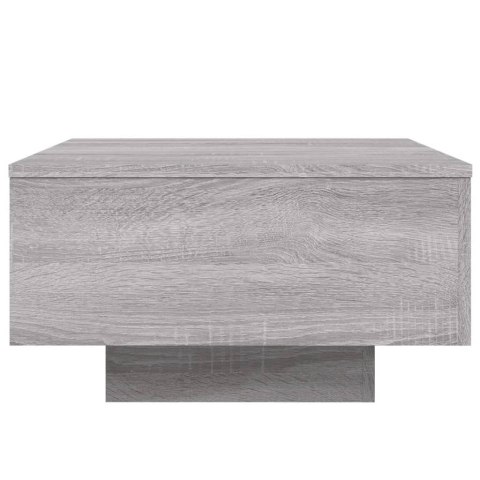 STOLIK KAWOWY Z LED SZARY DĄB SONOMA 55X55X31CM