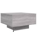 STOLIK KAWOWY Z LED SZARY DĄB SONOMA 55X55X31CM