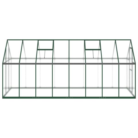 SZKLARNIA Z RAMĄ PODSTAWY ZIELONA 445X169X195CM ALUMINIUM
