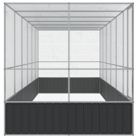 WOLIERA PTASZARNIA DLA PTAKÓW Z PRZEDŁUŻENIEM 625X207X212CM STAL