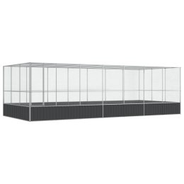WOLIERA PTASZARNIA DLA PTAKÓW Z PRZEDŁUŻENIEM 725X307X212CM STAL