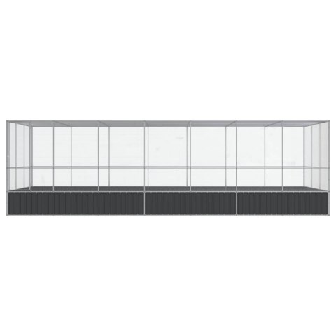 WOLIERA PTASZARNIA DLA PTAKÓW Z PRZEDŁUŻENIEM 725X307X212CM STAL