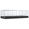 WOLIERA PTASZARNIA DLA PTAKÓW Z PRZEDŁUŻENIEM 725X307X212CM STAL