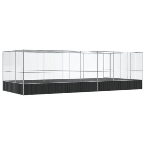 WOLIERA PTASZARNIA DLA PTAKÓW Z PRZEDŁUŻENIEM 725X307X212CM STAL