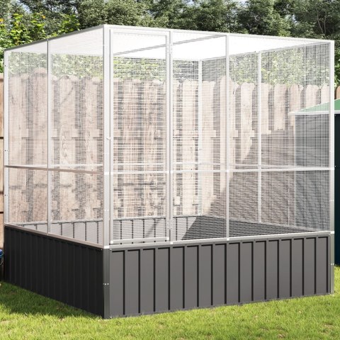 WOLIERA PTASZARNIA KLATKA DLA PTAKÓW 211X207X212CM STAL