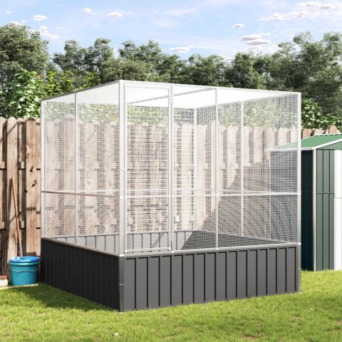 WOLIERA PTASZARNIA KLATKA DLA PTAKÓW 211X207X212CM STAL