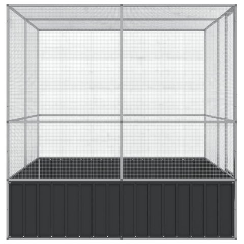 WOLIERA PTASZARNIA KLATKA DLA PTAKÓW 211X207X212CM STAL