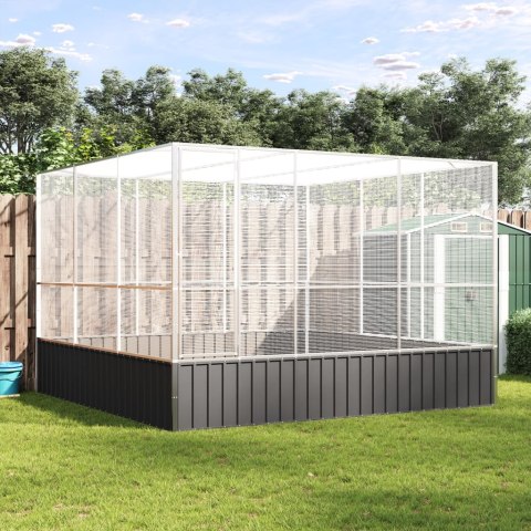 WOLIERA PTASZARNIA KLATKA DLA PTAKÓW 311X307X212CM STAL